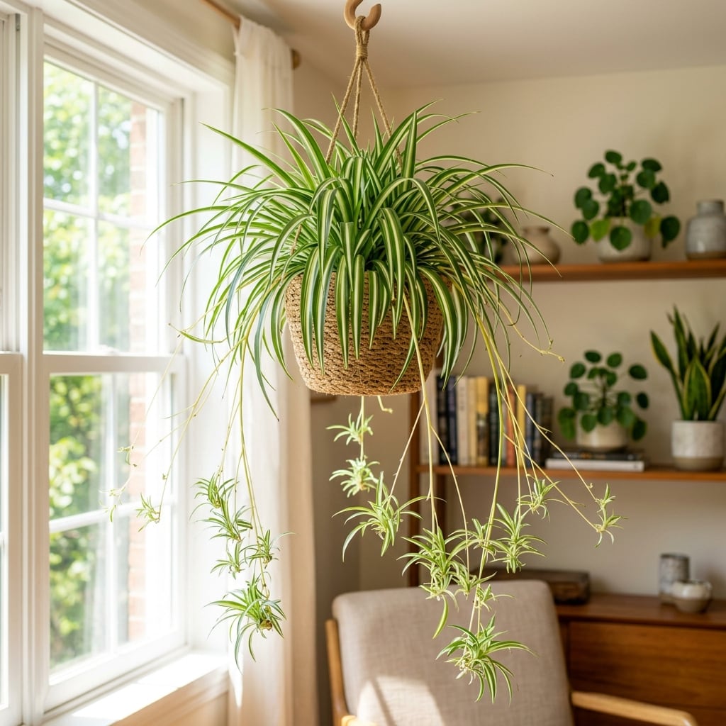 Spider Plant - Chlorophytum comosum - Easy Care Hanging Air Purifier from Whole Lot of Nature